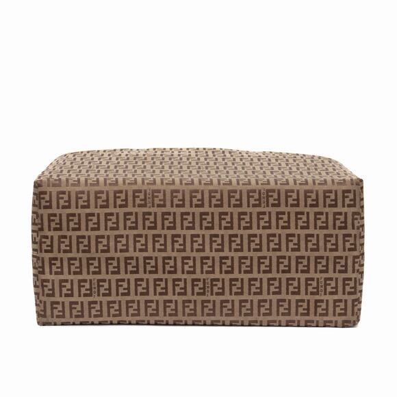 Fendi Zucchino FF Monogram Canvas Roll Open Top Tote Bag Brown VTG - Picture 6 of 14